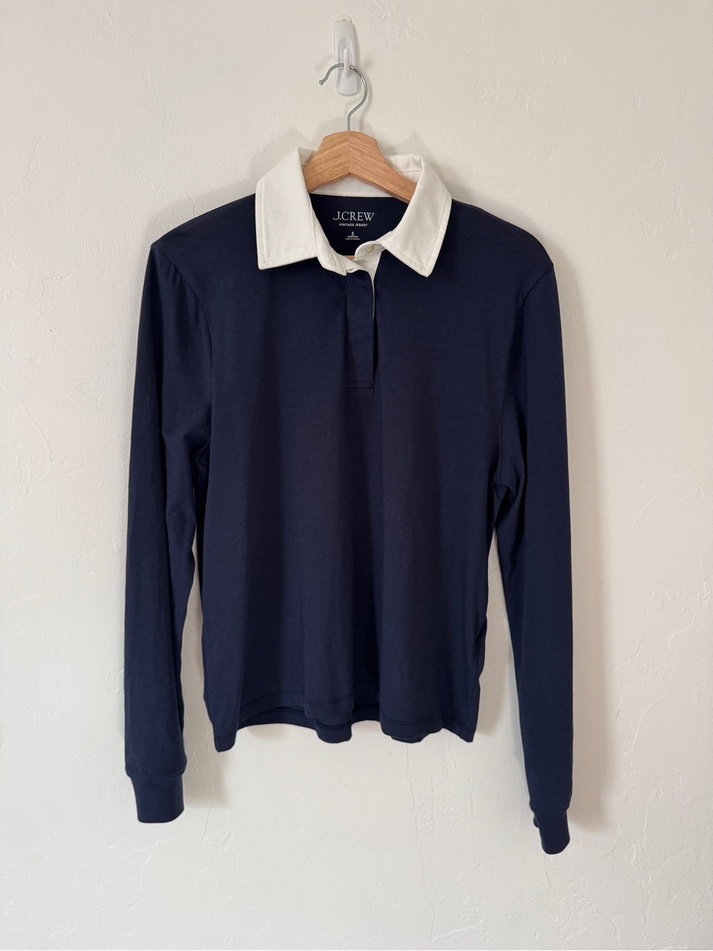 J. Crew Vintage Jersey Rugby T-Shirt Navy